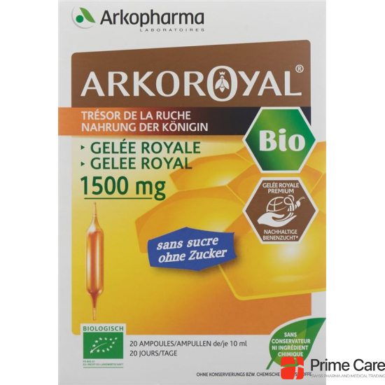 Arkoroyal Gelee Royale 1500mg Bio Oz 20x 10ml buy online