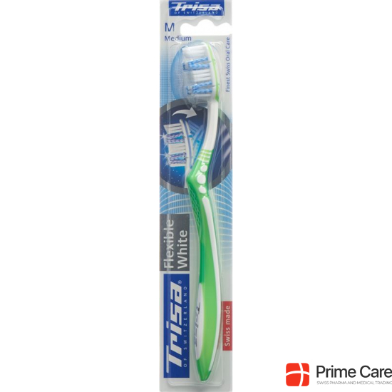 Trisa Flexible White Toothbrush Medium buy online