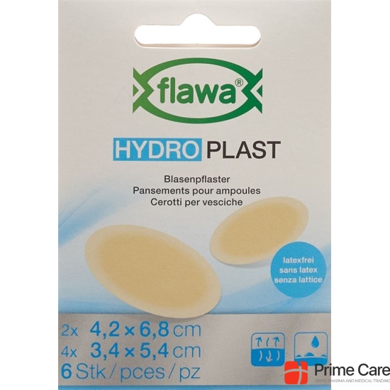 Flawa Hydro Plast Blister plaster 2 sizes 6 pieces buy online