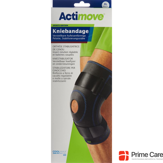 Actimove Sport Knee Support XL Adjustable Pad Stabilising Bars buy online