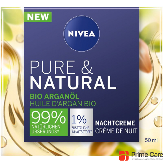 Nivea Pure & Natural Nachtcreme Arganöl Bio 50 M buy online