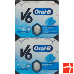 V6 Oralb Kaugummi Peppermint 12 Blister 10 Stück