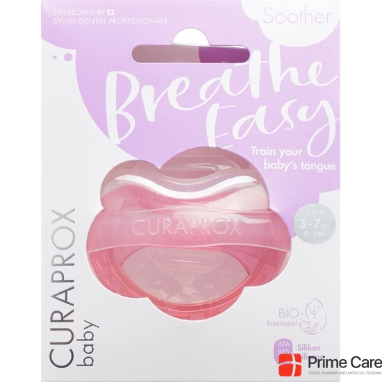 Curaprox pacifier gr0 pink single