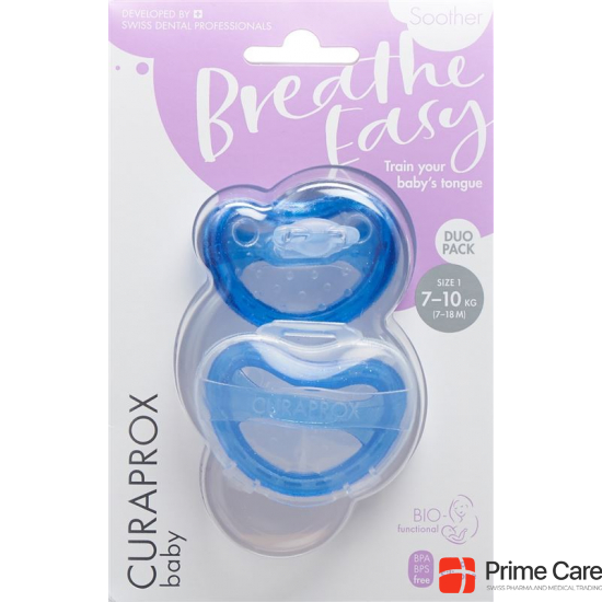 Curaprox Baby pacifier size 1 blue double new 2 pieces buy online