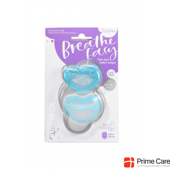 Curaprox Baby pacifier size 2 Blue Double New 2 pieces buy online