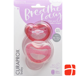 Curaprox Baby pacifier size 2 Pink Double New 2 pieces