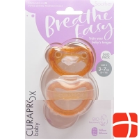 Curaprox Baby pacifier size 0 Orange Double New 2 pieces