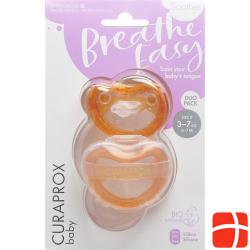 Curaprox Baby pacifier size 0 Orange Double New 2 pieces