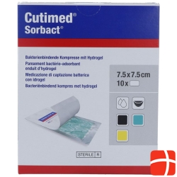 Cutimed Sorbact Gel Komp 7.5x7.5cm St Neu 10 Stück