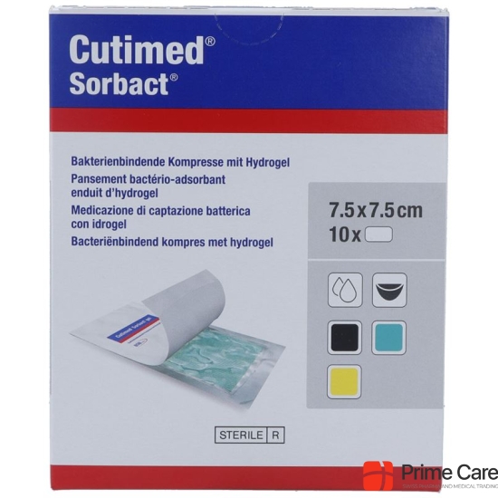 Cutimed Sorbact Gel Komp 7.5x7.5cm St Neu 10 Stück buy online