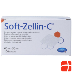 Soft Zellin Alkoholtupfer 60x30mm 100 Stück