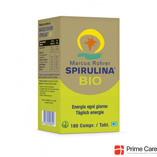 Spirulina Marcus Rohrer Tabletten Bio Glasflasche 180 Stück buy online