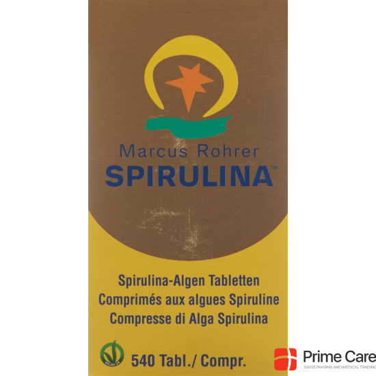 Spirulina Marcus Rohrer Tabletten Glasflasche 540 Stück buy online