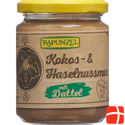 Rapunzel Kokos-Haselnussmus mit Dattel Glas 250g