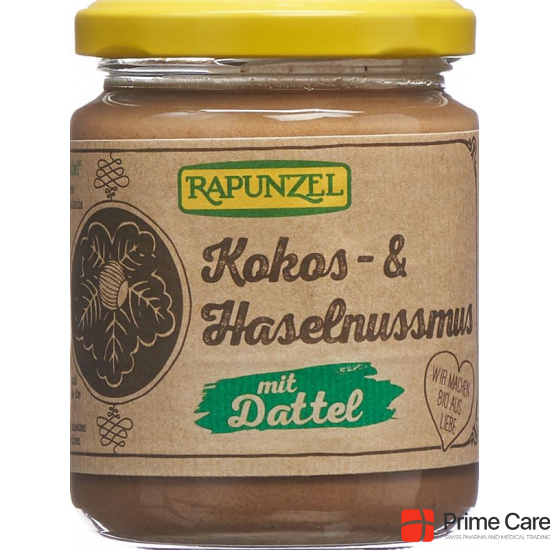 Rapunzel Kokos-Haselnussmus mit Dattel Glas 250g buy online