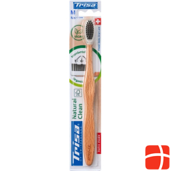 Trisa Natural Clean Wooden Toothbrush Medium