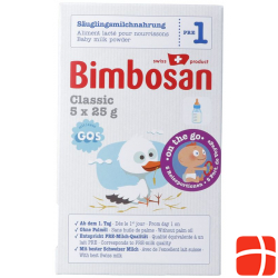 Bimbosan Classic 1 Infant Milk Travel Portion 5x 25