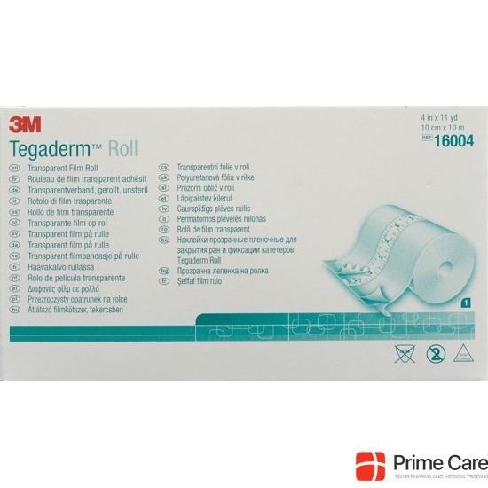 3M Tegaderm roll wound dressing 10cmx10m transparent