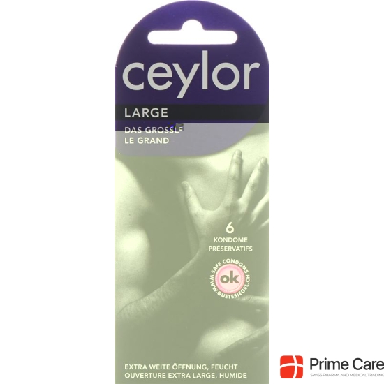 Ceylor Large Condoms with Reservoir 6 pieces