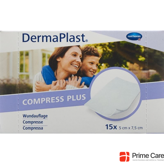 Dermaplast Compress Plus 5x7.5cm 15 Pieces buy online