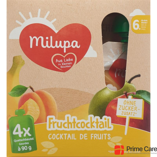 Milupa Pouch Fruit Cocktail from the 4th month 4x90g buy online