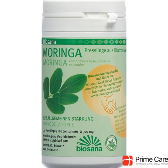 Biosana Moringa Blattpulver Spez Tabletten 120 Stück buy online