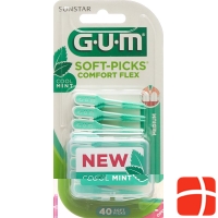 Gum Sunstar Soft Picks Comfort Flex Regular Mint 40 pieces