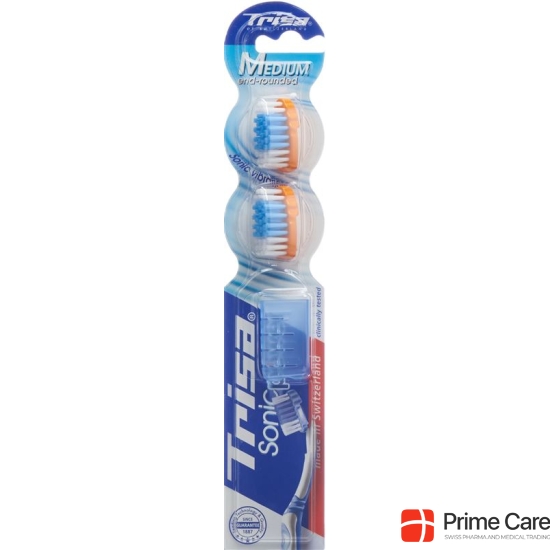 Trisa Sonicpower Ersatzset Schallzahnbürste Medium 2 Stück buy online