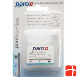 Paro Riser Floss 50m Waxed Mint with Fluoride