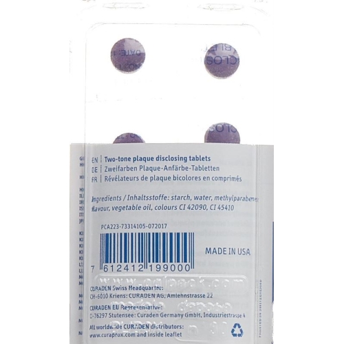 Curaprox Pca 223 Plaquesearch Anfärbetabletten 12 Stück buy online