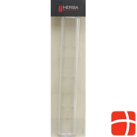 Herba Zahnbürstenköcher Transparent M Silberrand