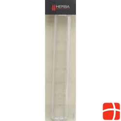 Herba Zahnbürstenköcher Transparent M Silberrand
