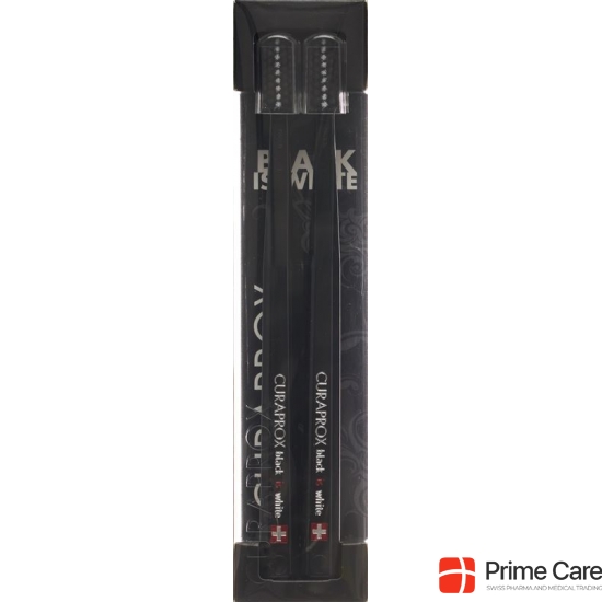 Curaprox Black Is White Zahnbürste Schw/schw 2 Stück buy online