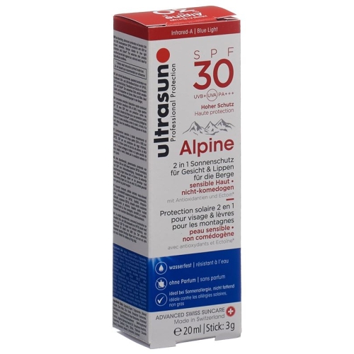 Ultrasun Alpine SPF 30 20ml + 2.3ml Lipstick buy online