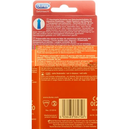 Durex sensory condom 18 pieces buy online