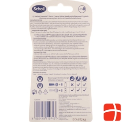 Scholl Velvet Smooth Wet & Dry Ersatzroller Extra Stark Diamantpartikel 2 Stück