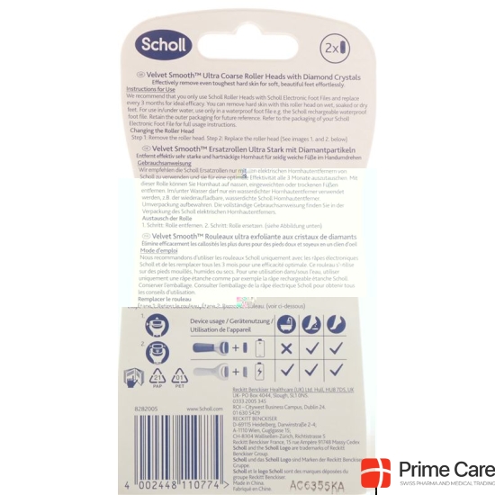 Erdatzrollen Scholl Velvet Smooth Pedi Roll Extra Stark Diamant 2 Stück buy online