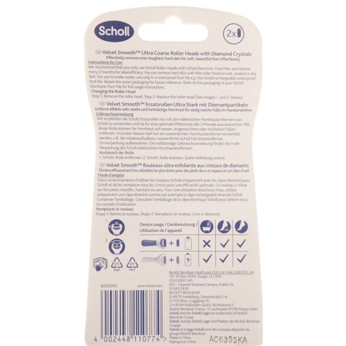Erdatzrollen Scholl Velvet Smooth Pedi Roll Extra Stark Diamant 2 Stück buy online