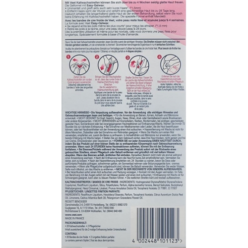 Veet Kaltwachsstreifen Beine&Körper Sensible Haut 10x 2 Stück buy online