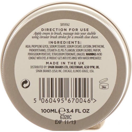 Hawkins & Brimble Shaving Cream Dose 100ml buy online