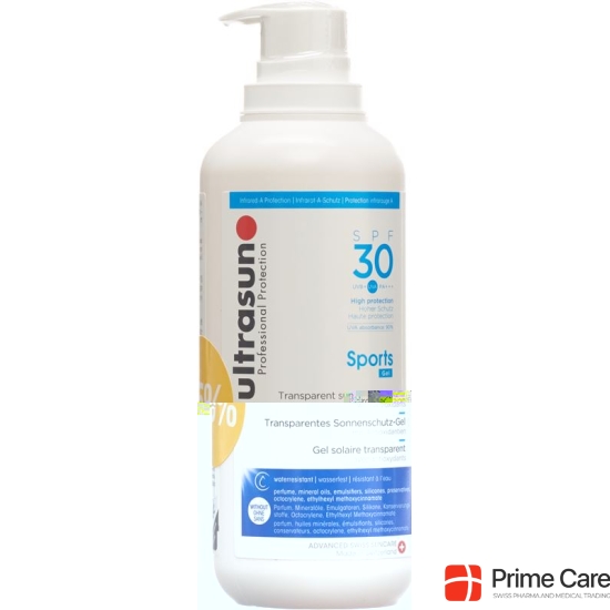 Ultrasun Sport Gel SPF 30 Dispenser 400ml 25% discount buy online