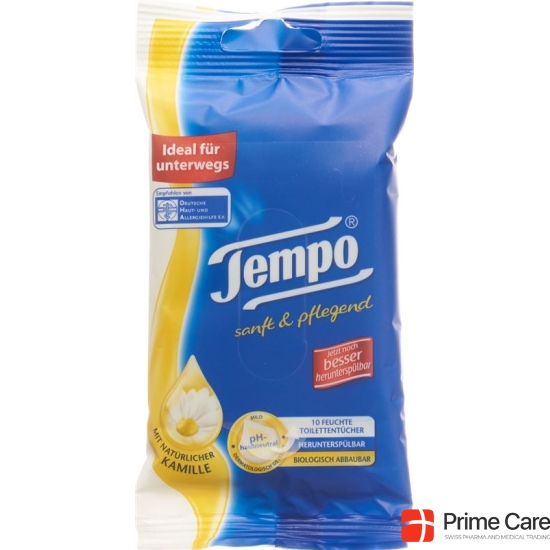 Tempo Toilettenpapier Feucht Sanft&Pflegend Travel 10 Stück buy online