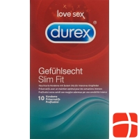 Durex Gefuehlsecht Slim Fit Präservativ 10 Stück