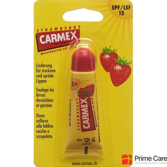 Carmex Lippenbalsam Strawberry SPF 15 Tube 10g buy online