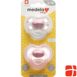 Medela Baby Dummy Original 6-18 Girl 2 pieces