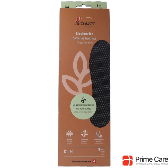 Swisspers Frischesohlen L 44 Schwarz 8 Paar buy online
