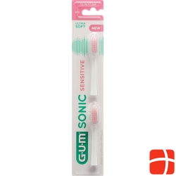 Gum Sonic Sensitive Ersatzköpfe Weiss 2 Stück