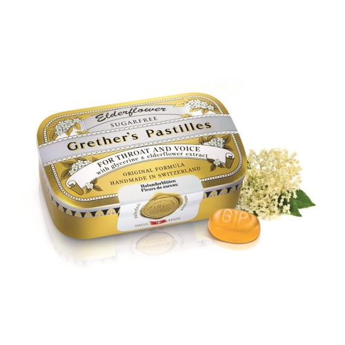 Grether’s Pastilles Elderflower Zuckerfrei Dose 110g buy online