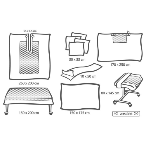 Foliodrape Pplus Schlitztuch-Set II 8 Stück buy online