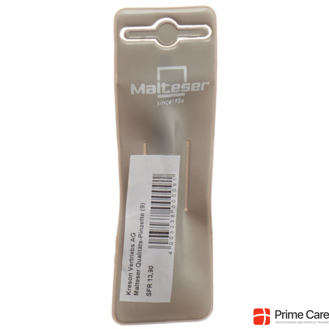 MALTESER tweezers slanted ni/gold 8cm No 9